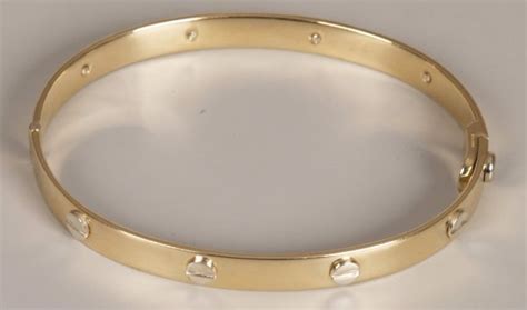 cartier gold bangle bracelet|9ct gold cartier style bangle.